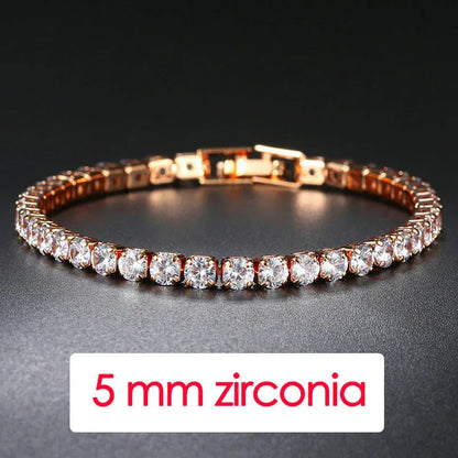 Iced Out 3/4/5mm Crystal Tennis Bracelet for Men - BLAKESTORE-NG