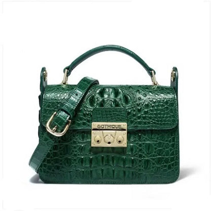 Imported Crocodile Crossbody Bag | Flap Shoulder Small Handbag - Maison Novaire