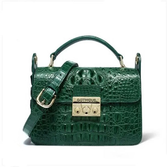 Imported Crocodile Crossbody Bag | Flap Shoulder Small Handbag - Maison Novaire #