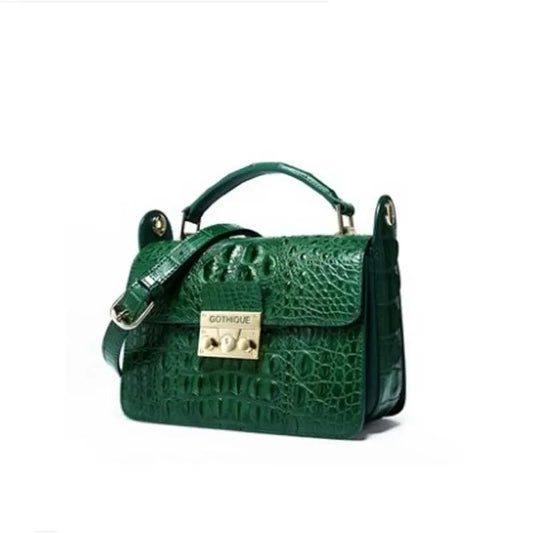 Imported Crocodile Crossbody Bag | Flap Shoulder Small Handbag - Maison Novaire #