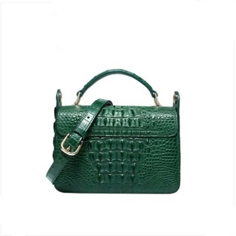 Imported Crocodile Crossbody Bag | Flap Shoulder Small Handbag - Maison Novaire