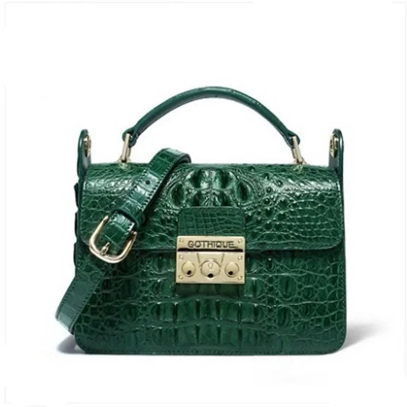 Imported Crocodile Crossbody Bag | Flap Shoulder Small Handbag - Maison Novaire
