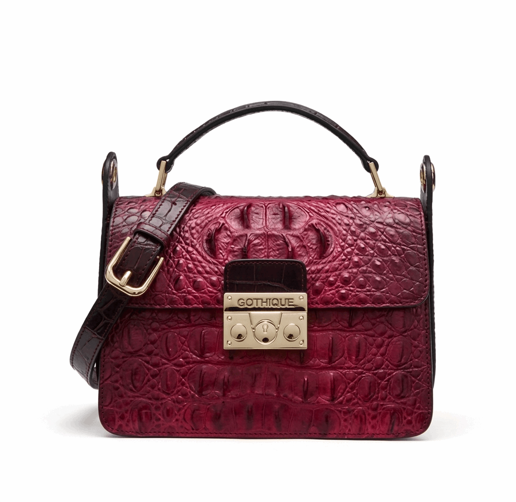 Imported Crocodile Crossbody Bag | Flap Shoulder Small Handbag - Maison Novaire