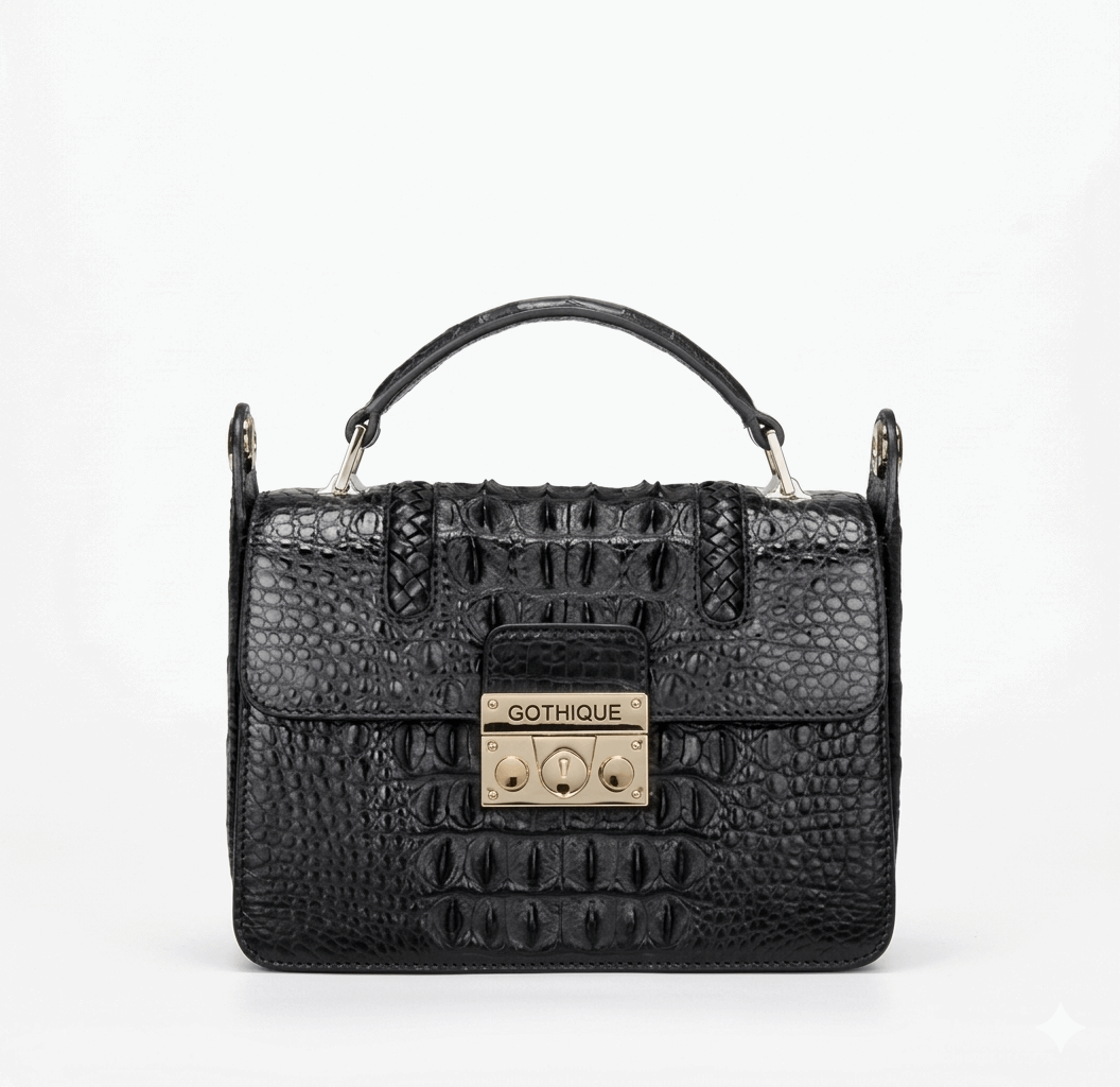 Imported Crocodile Crossbody Bag | Flap Shoulder Small Handbag - Maison Novaire