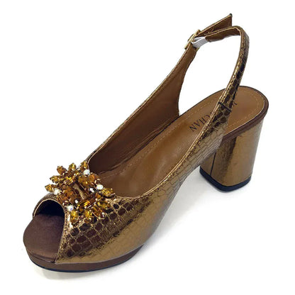 Italian Open Toe Heels Shoes And Bag - Maison Novaire #