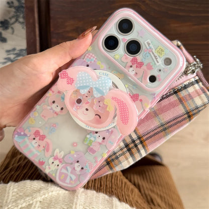 Kawaii Dessert Rabbit Magnetic Phone Case | Cute MagSafe Stand Cover - Maison Novaire