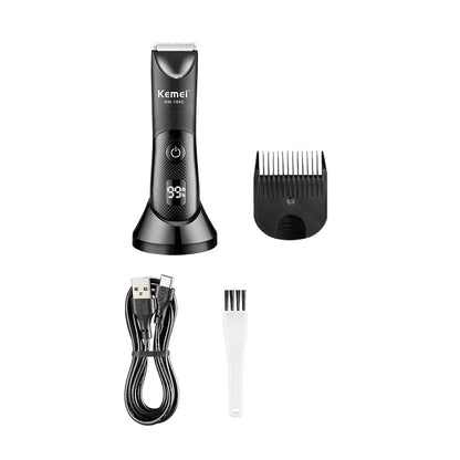 Kemei Electric Groin Ball Hair Trimmer | Waterproof Cordless Intimate Trimmer with Skin-Safe Blades & LED Light - BLAKESTORE-NG