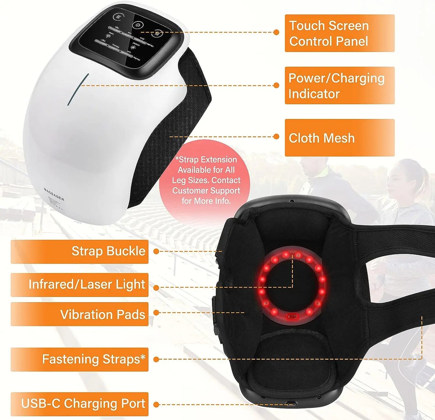 Knee Massager with Infrared Heat and Vibration. - Maison Novaire #
