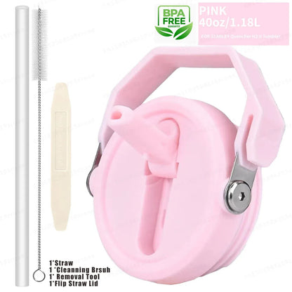 Leakproof Flip Straw With Brush & Removal Tool. - Maison Novaire #
