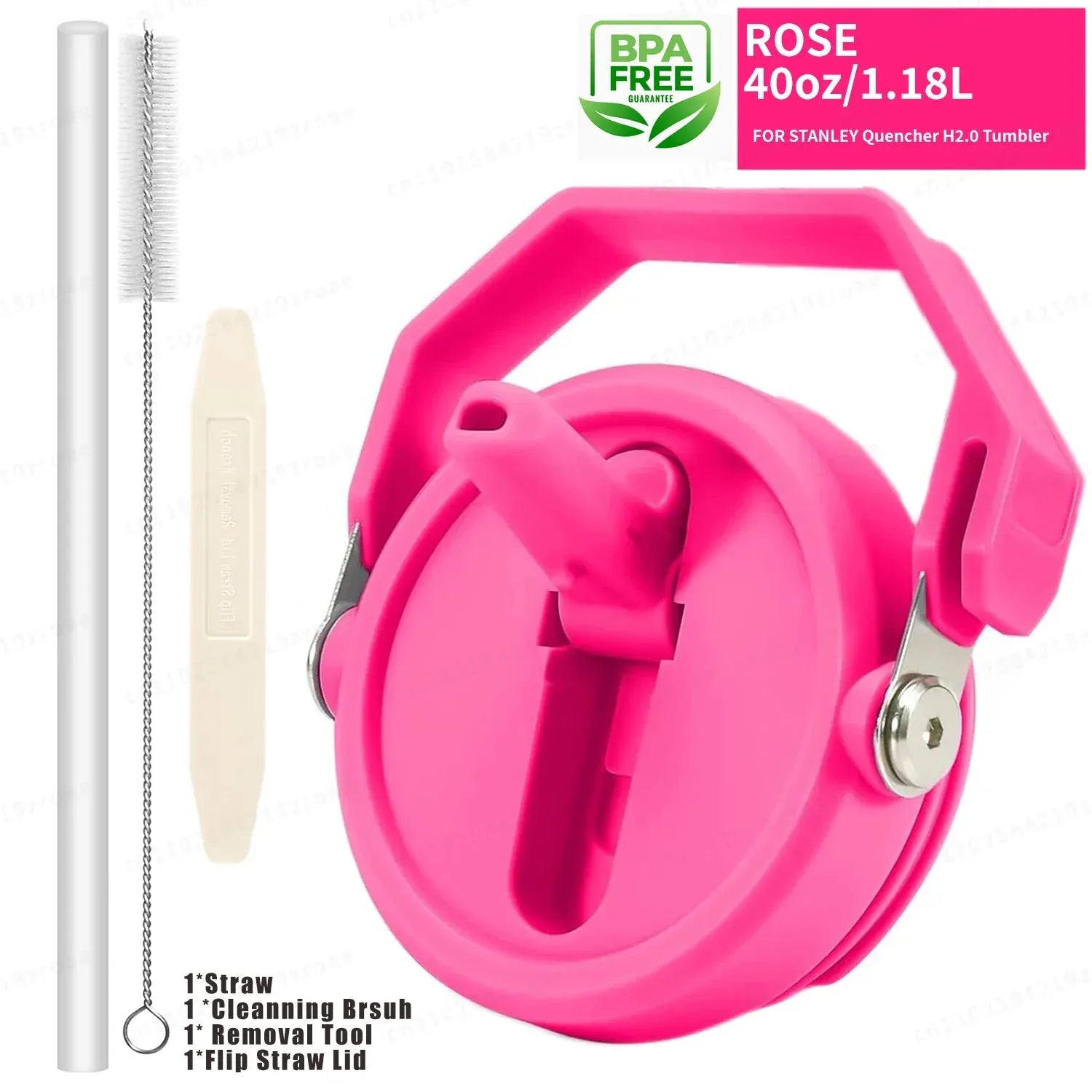 Leakproof Flip Straw With Brush & Removal Tool. - Maison Novaire #