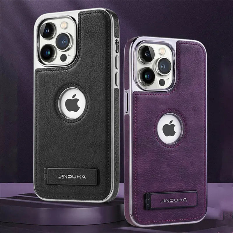 Leather Folding Kickstand Phone Case. - Maison Novaire