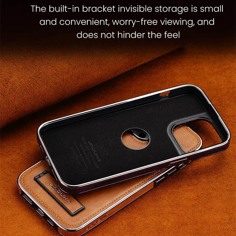 Leather Folding Kickstand Phone Case. - Maison Novaire