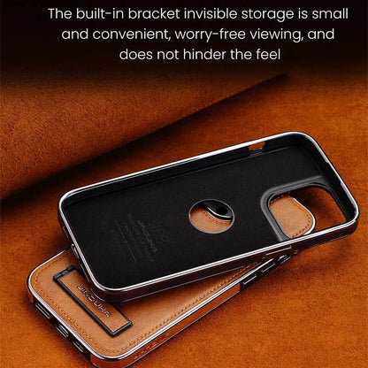 Leather Folding Kickstand Phone Case. - Maison Novaire
