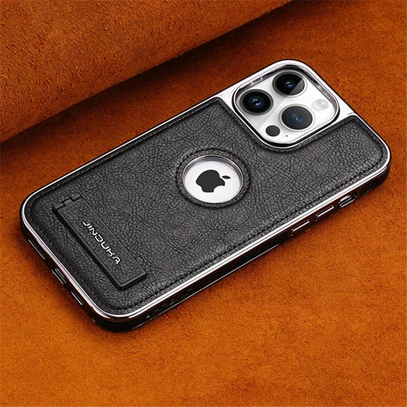 Leather Folding Kickstand Phone Case. - Maison Novaire