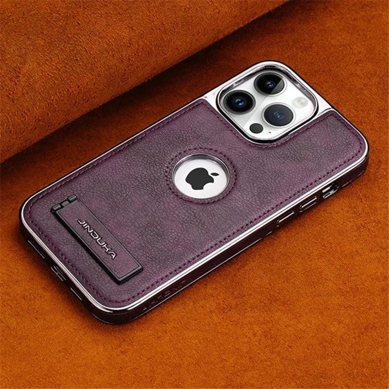 Leather Folding Kickstand Phone Case. - Maison Novaire