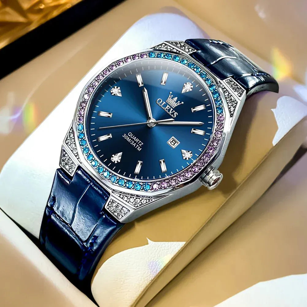 Leather Quartz Watch | Elegant Waterproof Date display - Maison Novaire