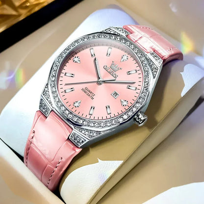 Leather Quartz Watch | Elegant Waterproof Date display - Maison Novaire