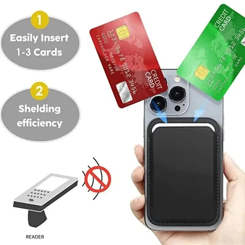 Leather Wallet card holder Case For iPhone. - Maison Novaire