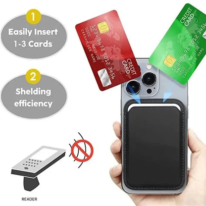Leather Wallet card holder Case For iPhone. - Maison Novaire