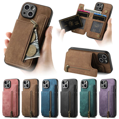 Leather wallet Case For iPhone - BLAKESTORE-NG