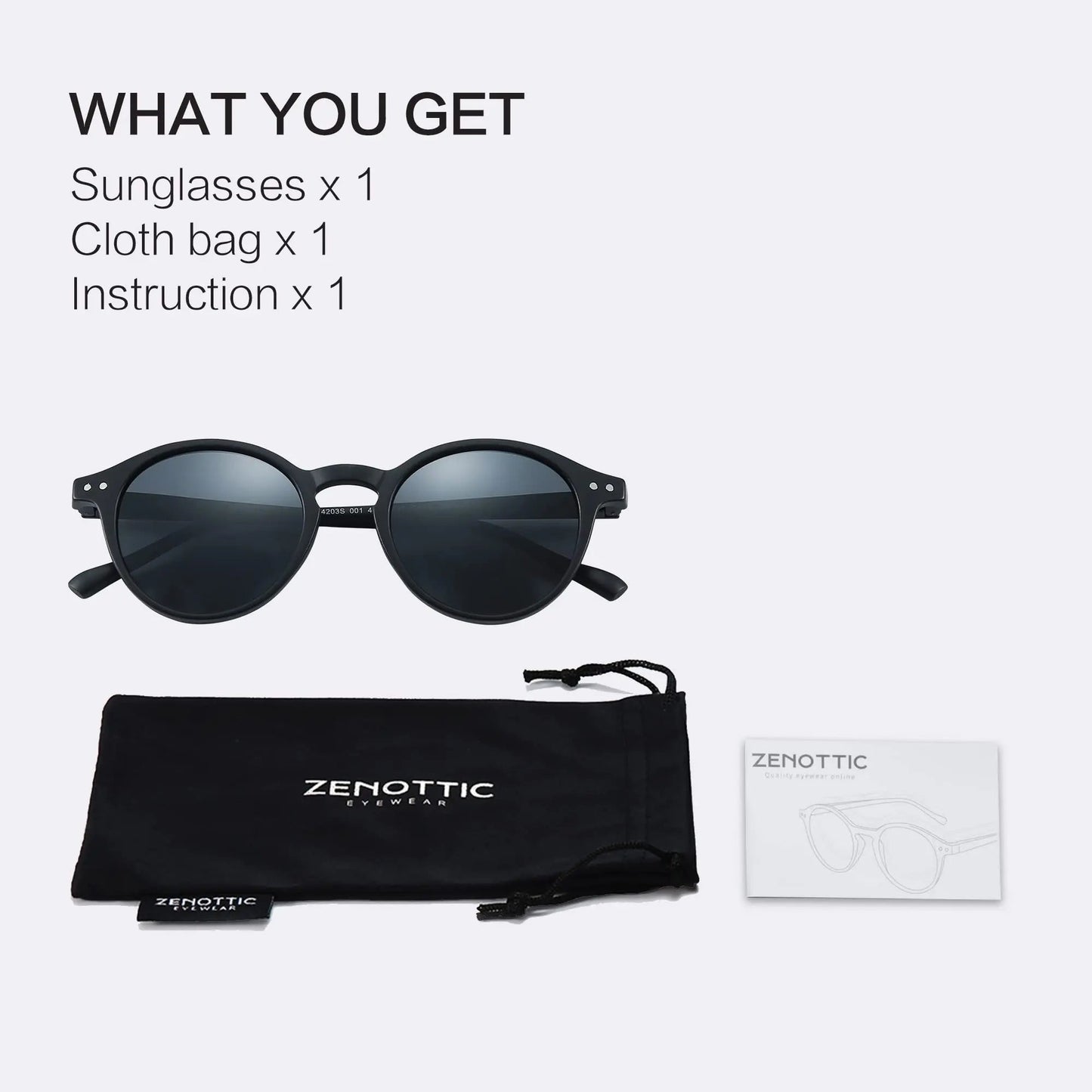 Lennox Retro Round Polarized Sunglasses – UV400 Protection - Maison Novaire