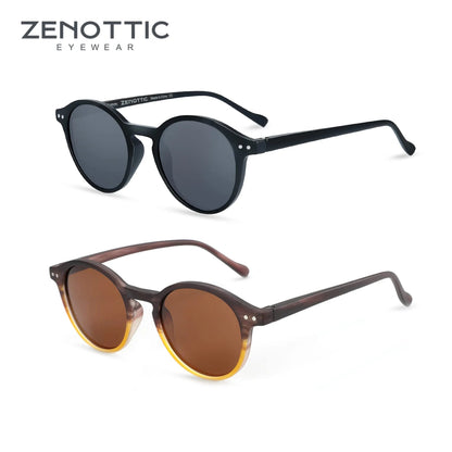 Lennox Retro Round Polarized Sunglasses – UV400 Protection - Maison Novaire