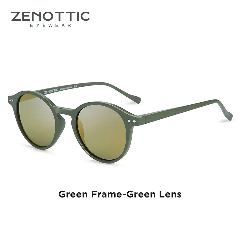 Lennox Retro Round Polarized Sunglasses – UV400 Protection - Maison Novaire