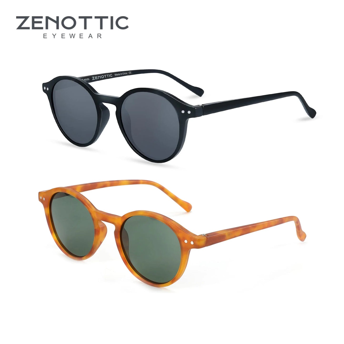 Lennox Retro Round Polarized Sunglasses – UV400 Protection - Maison Novaire