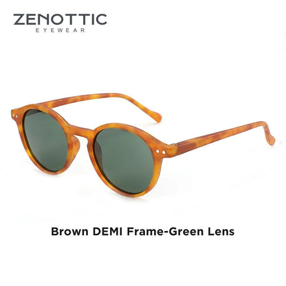 Lennox Retro Round Polarized Sunglasses – UV400 Protection - Maison Novaire