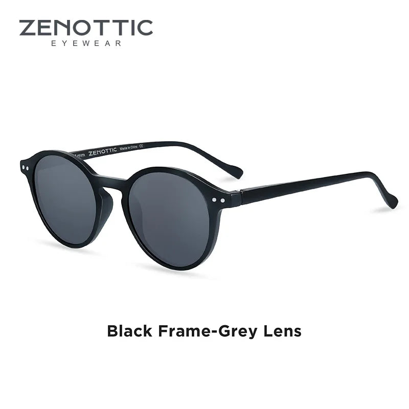 Lennox Retro Round Polarized Sunglasses – UV400 Protection - Maison Novaire