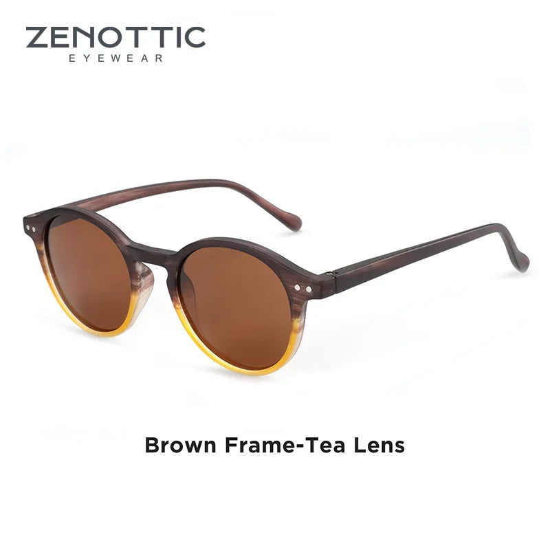 Lennox Retro Round Polarized Sunglasses – UV400 Protection - Maison Novaire