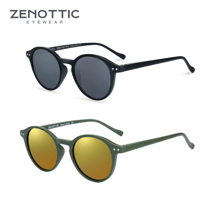 Lennox Retro Round Polarized Sunglasses – UV400 Protection - Maison Novaire