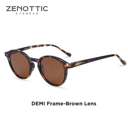 Lennox Retro Round Polarized Sunglasses – UV400 Protection - Maison Novaire