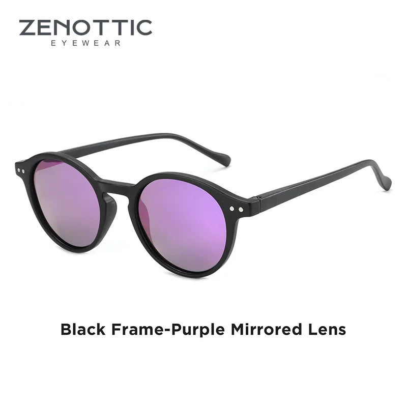 Lennox Retro Round Polarized Sunglasses – UV400 Protection - Maison Novaire