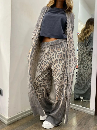 Long Sleeve Longline Outerwear and Pants Set - Maison Novaire #