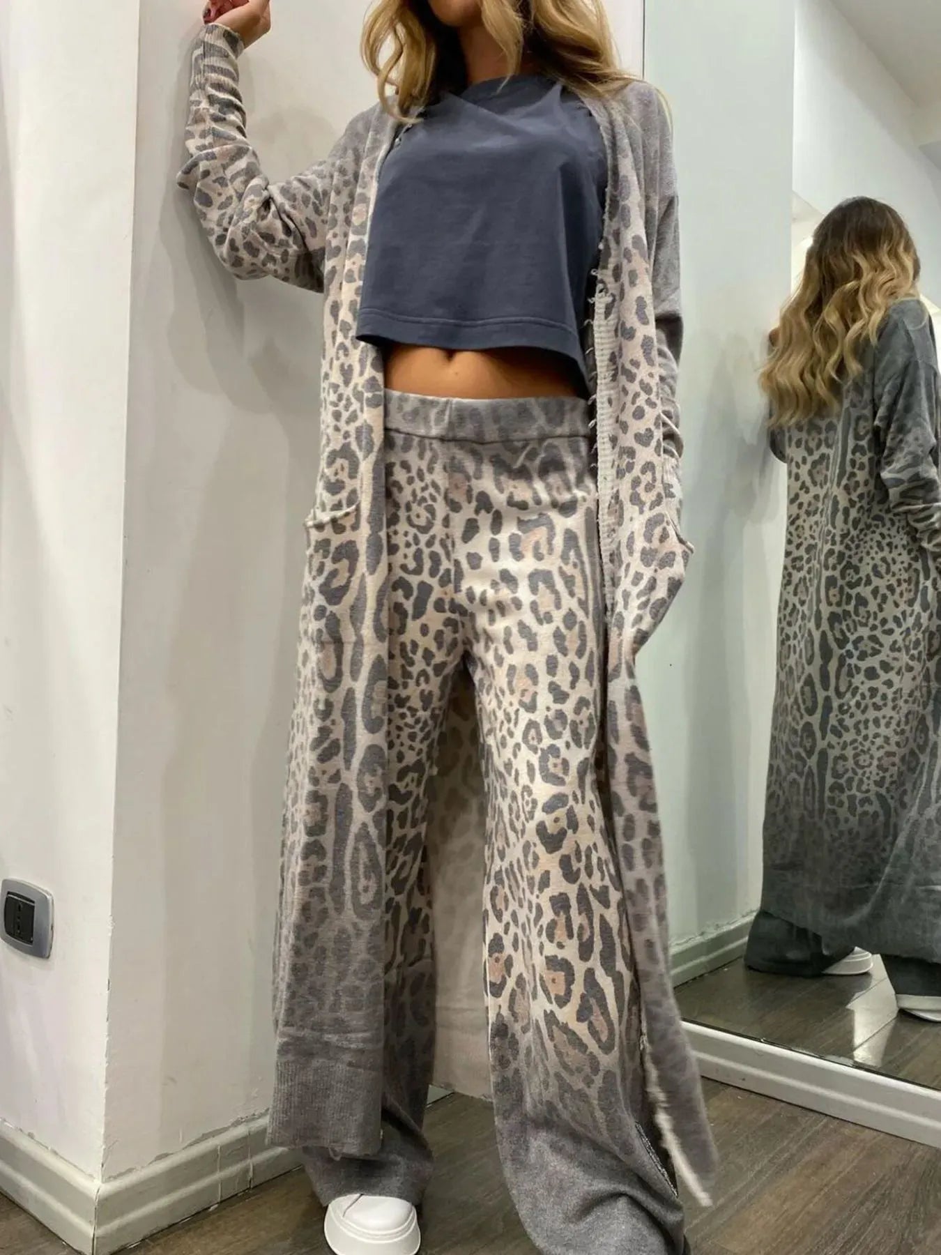 Long Sleeve Longline Outerwear and Pants Set - Maison Novaire #