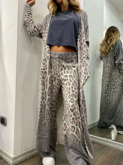 Long Sleeve Longline Outerwear and Pants Set - Maison Novaire #