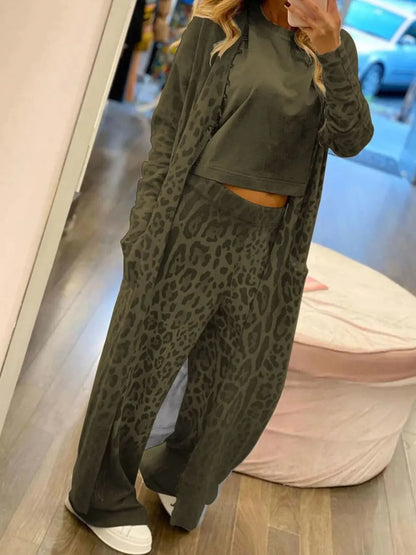 Long Sleeve Longline Outerwear and Pants Set - Maison Novaire #