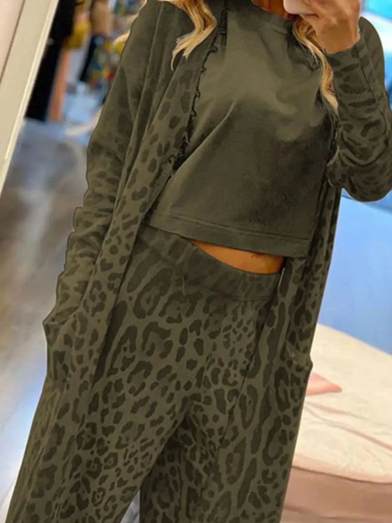 Long Sleeve Longline Outerwear and Pants Set - Maison Novaire #