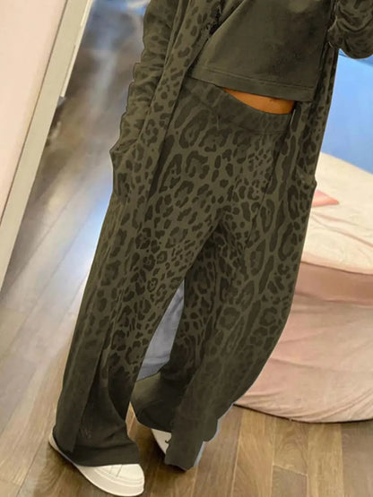 Long Sleeve Longline Outerwear and Pants Set - Maison Novaire #