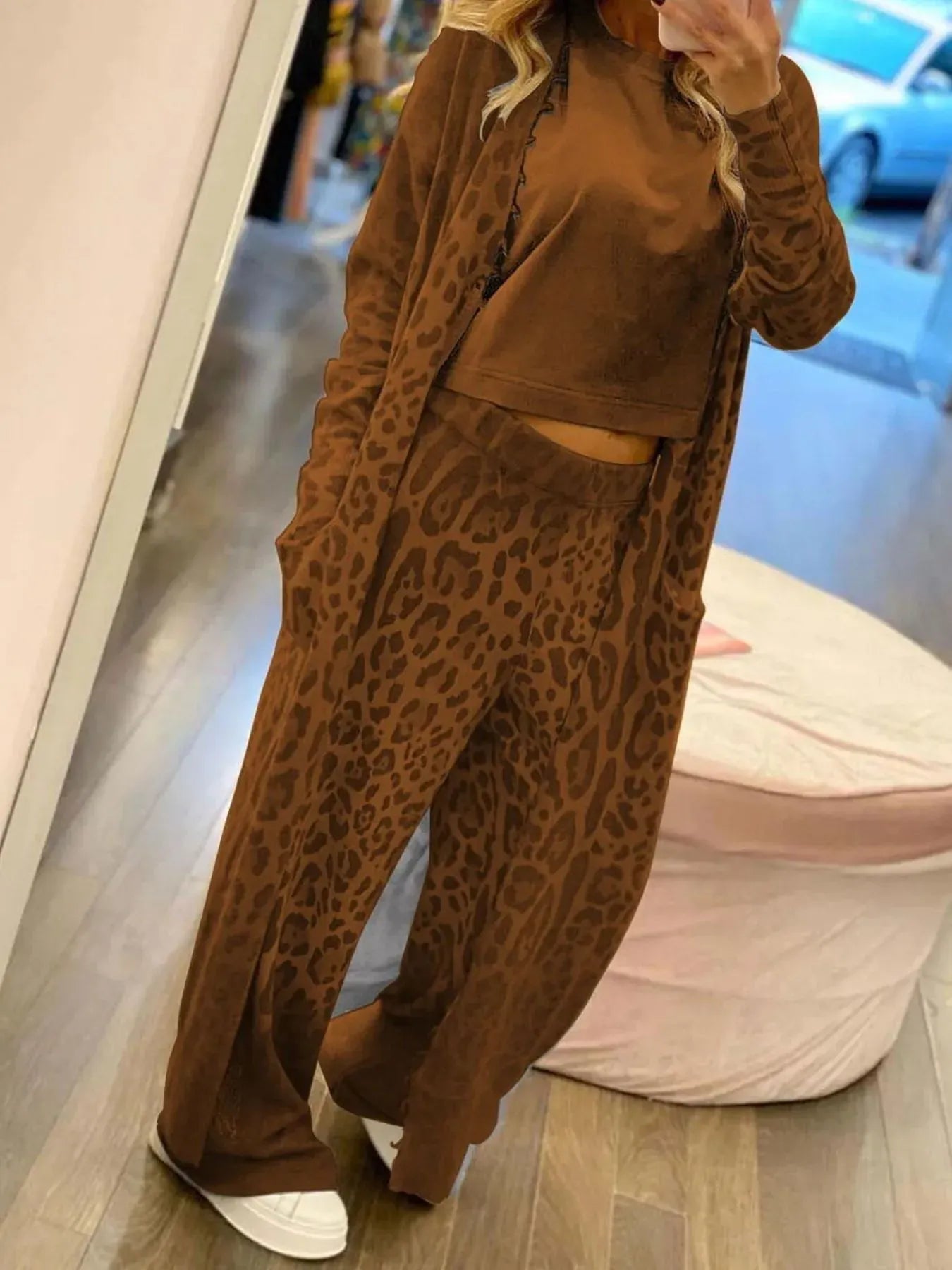 Long Sleeve Longline Outerwear and Pants Set - Maison Novaire #