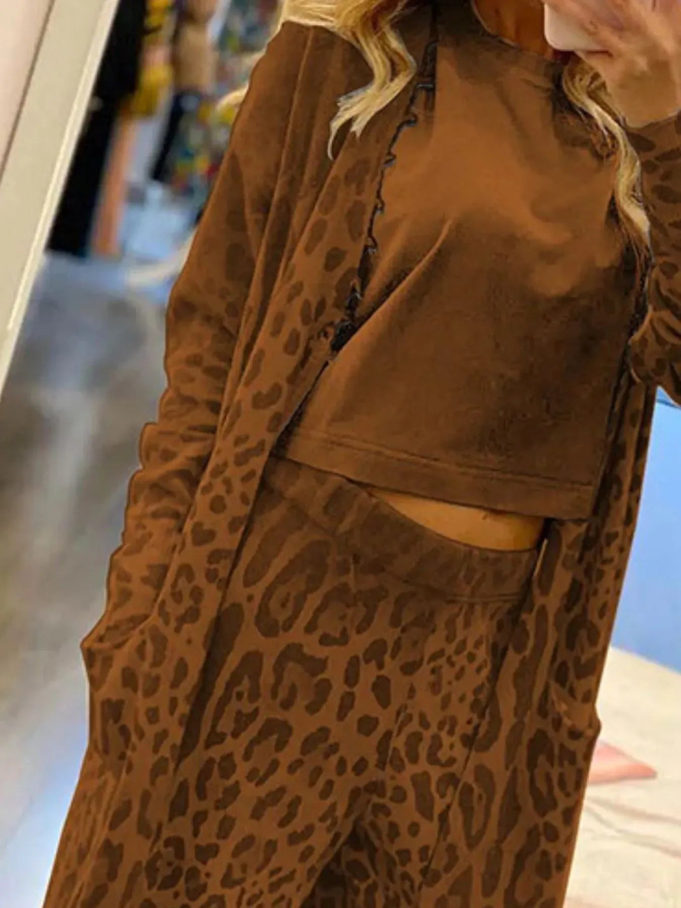 Long Sleeve Longline Outerwear and Pants Set - Maison Novaire #