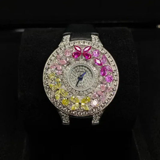 Luxury Colorful Women’s Quartz Watch | Elegant Jewel Bracelet Timepiece - BLAKESTORE-NG