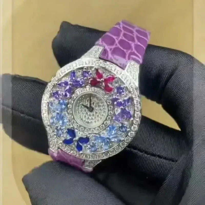Luxury Colorful Women’s Quartz Watch | Elegant Jewel Bracelet Timepiece - Maison Novaire #