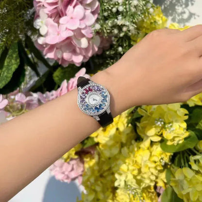 Luxury Colorful Women’s Quartz Watch | Elegant Jewel Bracelet Timepiece - Maison Novaire #