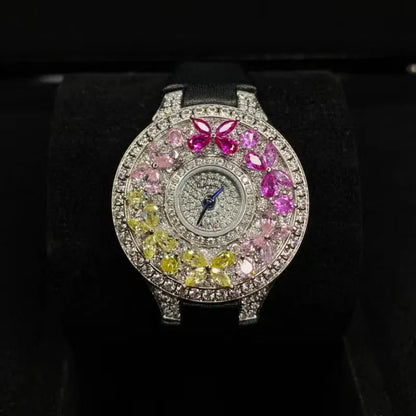 Luxury Colorful Women’s Quartz Watch | Elegant Jewel Bracelet Timepiece - Maison Novaire #