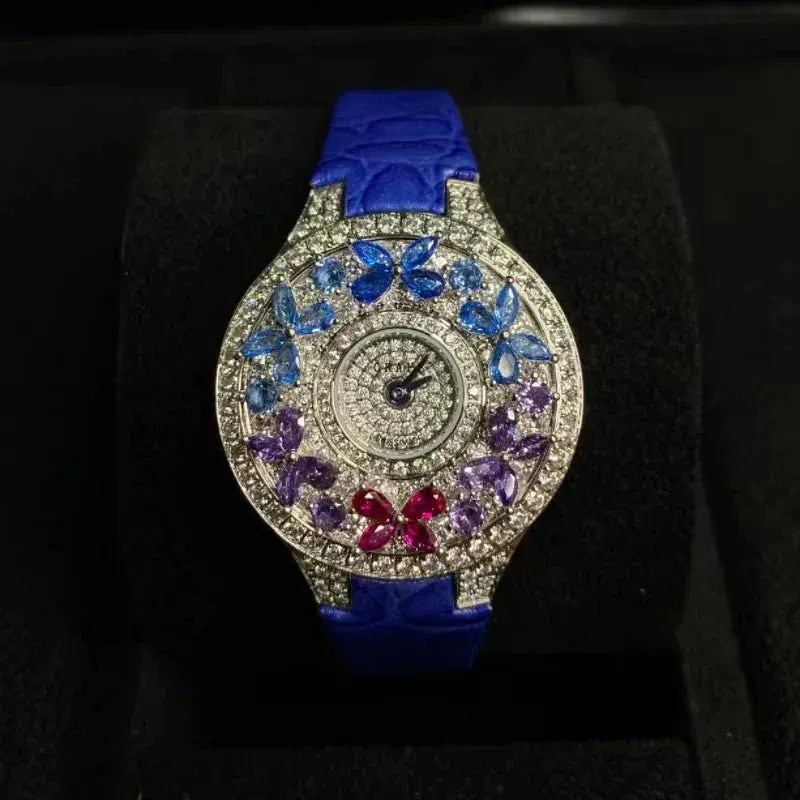 Luxury Colorful Women’s Quartz Watch | Elegant Jewel Bracelet Timepiece - Maison Novaire #