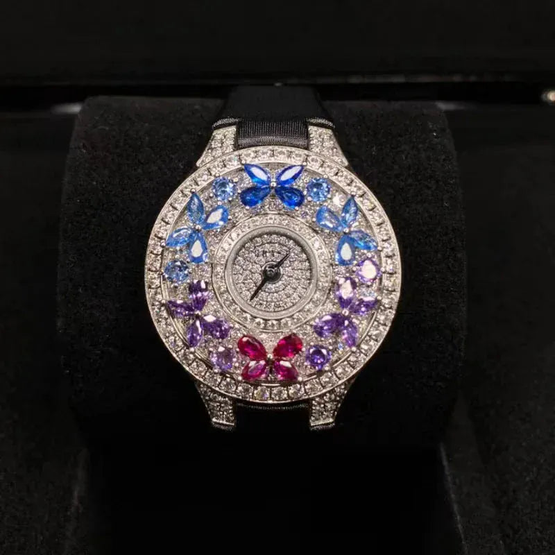 Luxury Colorful Women’s Quartz Watch | Elegant Jewel Bracelet Timepiece - Maison Novaire #