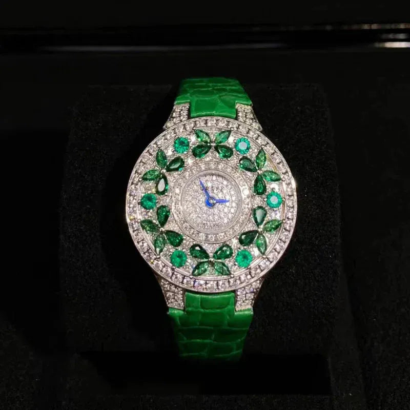 Luxury Colorful Women’s Quartz Watch | Elegant Jewel Bracelet Timepiece - Maison Novaire #