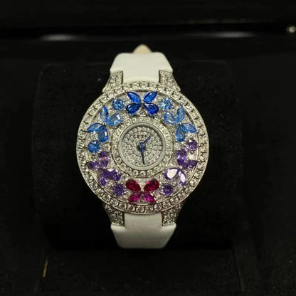 Luxury Colorful Women’s Quartz Watch | Elegant Jewel Bracelet Timepiece - Maison Novaire #